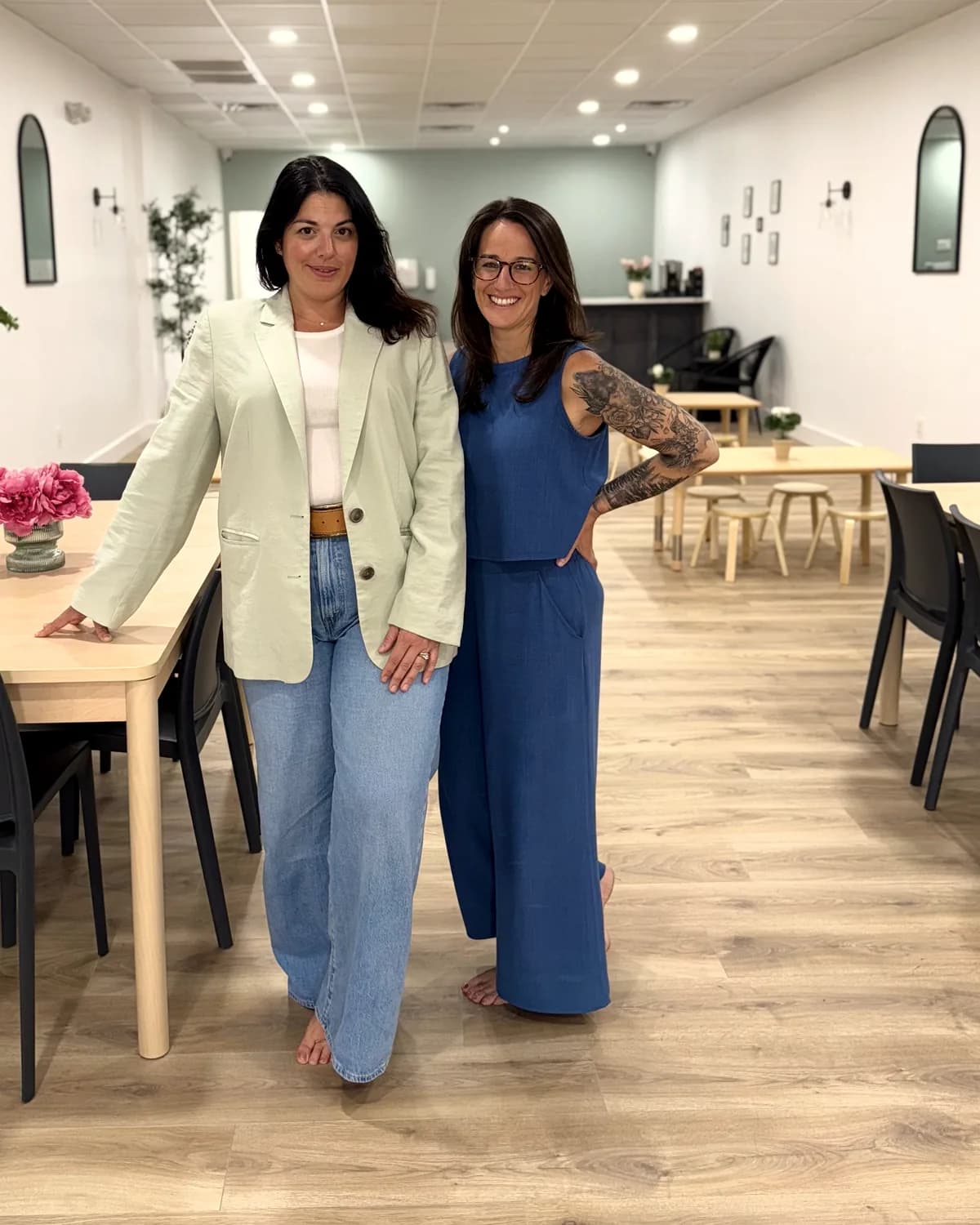 Workshop co-founders Kristen Estela and Amanda Spillane in the Workshop space in Wantagh